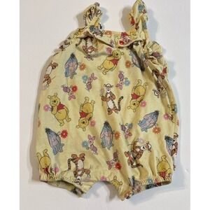 Disney Baby Winnie the Pooh Yellow Summer Romper (sz. 12m) character,